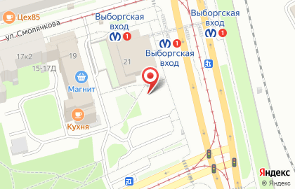 Пятерочка в Выборгском районе на карте