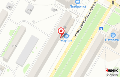 Бар-магазин на Комсомольском проспекте на карте