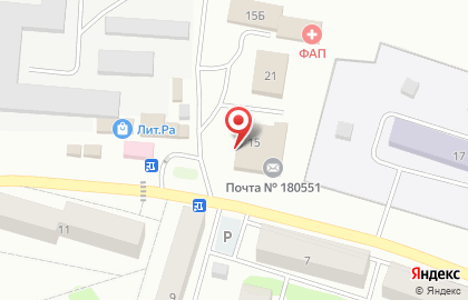 Супермаркет Пятёрочка в Пскове на карте