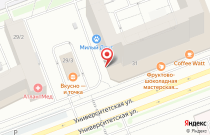 Стоматологический центр Ваш Доктор на Университетской улице на карте