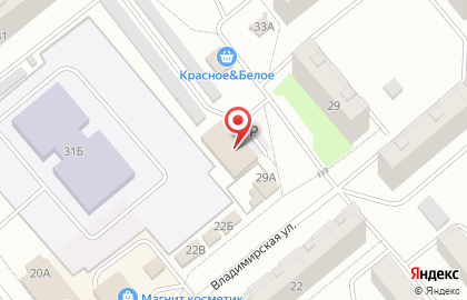 Супермаркет Пятёрочка на Владимирской улице на карте