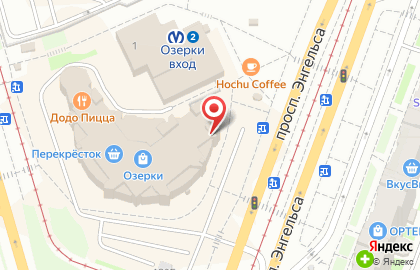 Торговый комплекс Озерки в Выборгском районе на карте