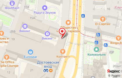 Студия перманентного макияжа Permanentline на Владимирском проспекте на карте