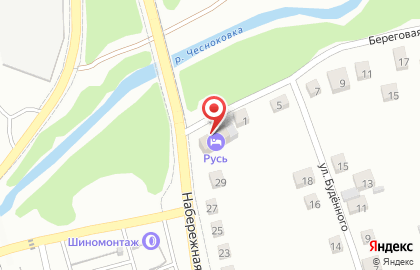Гостиница Русь в Барнауле на карте