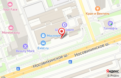 Магазин автозапчастей Exist.ru на Новокосино на карте