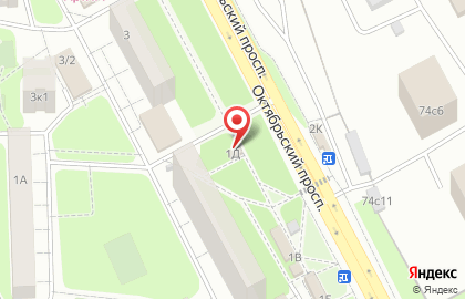 Киоск фруктов и овощей на Октябрьском проспекте на карте