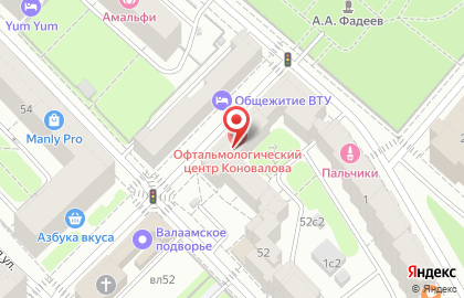 Салон оптики Офтальмологический центр Коновалова на улице Александра Невского на карте
