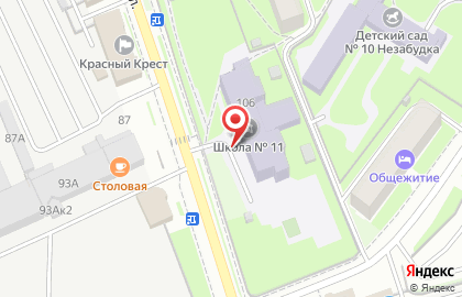 Средняя общеобразовательная школа №11 на Советской улице на карте