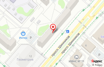 Фирма Бухгалтерия на проспекте Шинников на карте