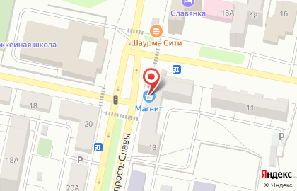 Супермаркет Магнит в Челябинске на карте