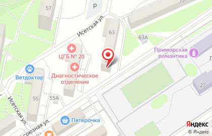 Парикмахерская в Екатеринбурге на карте