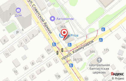 Магазин по продаже фруктов и овощей в Железнодорожном районе на карте