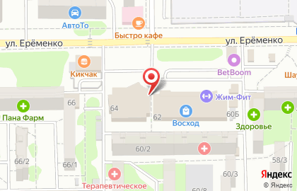 Зооцентр ЗооСити на улице Еременко на карте