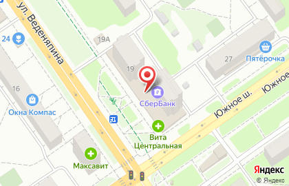 Отделение банка Сбербанк России на улице Веденяпина на карте