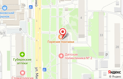Магазин детских товаров Бэмби на улице Мирошниченко на карте