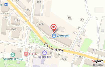 ТЦ Домовой на улице Советов на карте