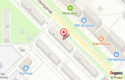 Многопрофильная фирма ТМК на улице Металлургов на карте