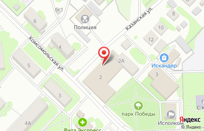 Аптека Таттехмедфарм на Комсомольской улице на карте
