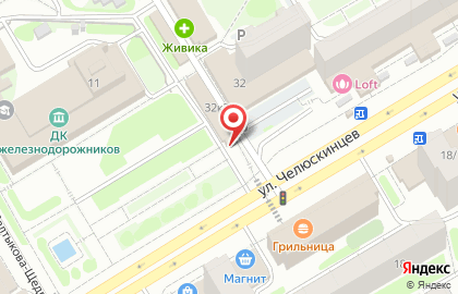 Киоск по продаже колбасных изделий и сыров Никарас на Площади Гарина-Михайловского на карте