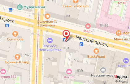 Мужской стриптиз-клуб Penthouse Bar на Невском проспекте на карте