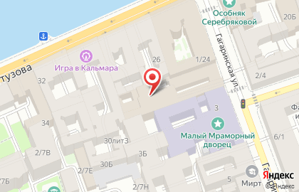Кутузовские бани в Центральном районе на карте