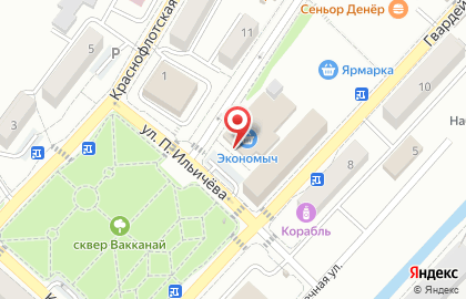 Продовольственный дискаунтер Экономыч на Гвардейской улице на карте