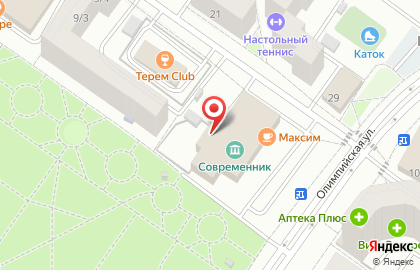 Максим на Олимпийской улице на карте