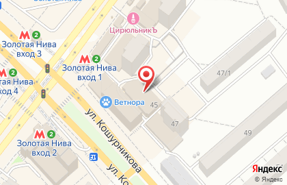 Салон коррекции фигуры Грация на метро Золотая нива на карте