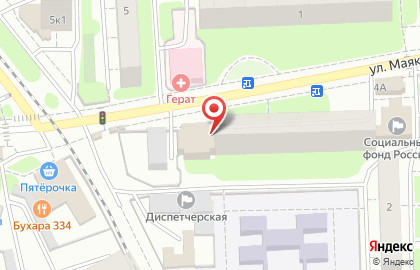 Салон 5 элемент на улице Маяковского на карте