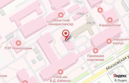Пансионат Тамбовская областная клиническая больница им. В.Д. Бабенко на Московской улице на карте