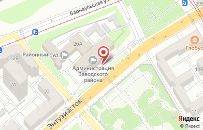 Администрация Заводского района в Саратове на карте