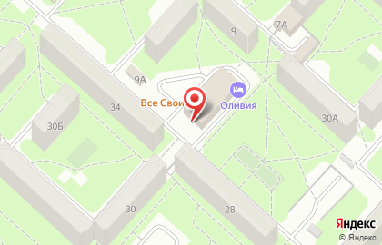 Салон-парикмахерская Облик в Октябрьском районе на карте