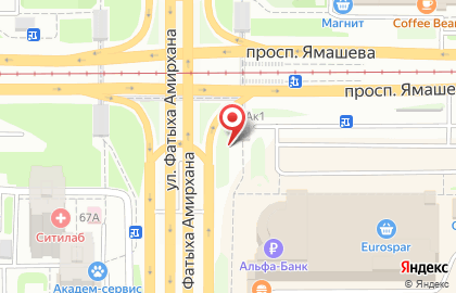 Магазин экопродуктов Медведь на проспекте Ямашева на карте