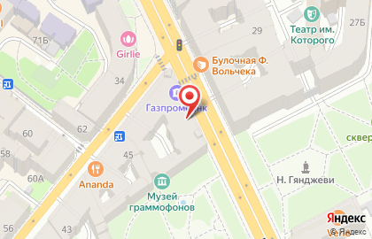Банкомат СберБанк на Большой Пушкарской улице на карте