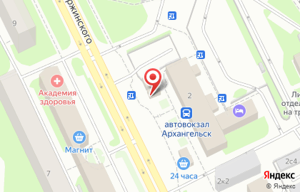 Продуктовый магазин на проспекте Дзержинского на карте
