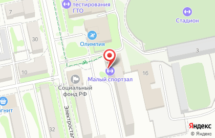 Спортивная школа №1 на Электростальской улице на карте
