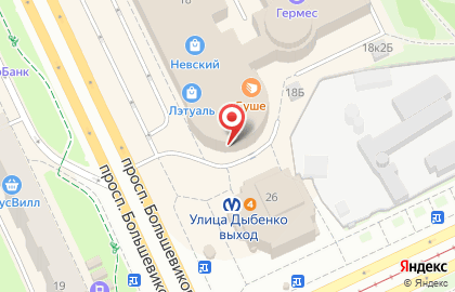 Салон продаж и обслуживания Теле2 на проспекте Большевиков на карте