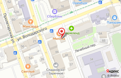 Милано на улице Володарского на карте