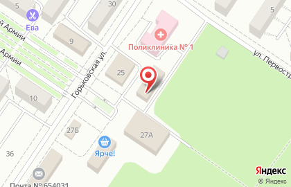 Аптеки Кузбасса, ОАО на Горьковской улице на карте