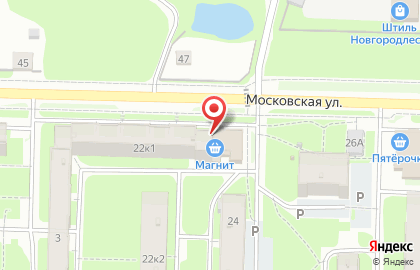 Супермаркет Магнит на Московской улице на карте