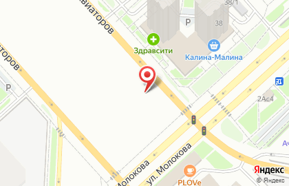 Рекламные щиты (6*3), Советский район, Ориентир-М на улице Авиаторов на карте