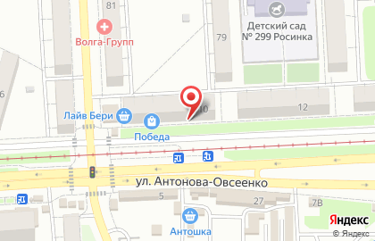 Магазин Четыре сезона на улице Антонова-Овсеенко на карте