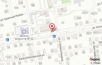 Продовольственный магазин Лето на улице Космонавта Комарова на карте