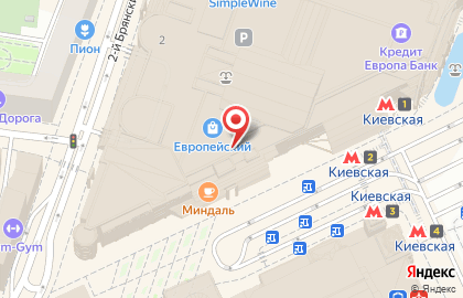Банкомат Райффайзенбанк на площади Киевского Вокзала на карте