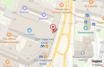 Отель Достоевский в Санкт-Петербурге на карте
