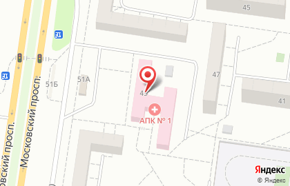 Амбулаторно-поликлинический комплекс, Городская клиническая поликлиника №3 на Московском проспекте на карте