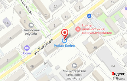 Продуктовый магазин Робин Бобин в Железнодорожном районе на карте