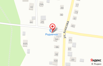 Продовольственный магазин Родничок на улице Аносова на карте