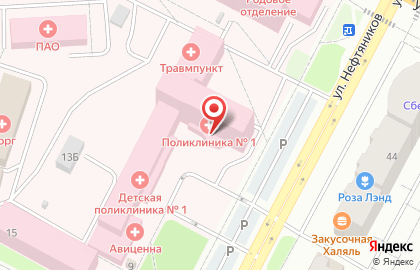 Нижневартовская городская поликлиника на улице Нефтяников на карте