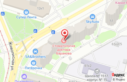 Стоматологическая клиника доктора Баранова на карте